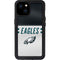 NFL Philadelphia Eagles White Striped iPhone 15 Plus Waterproof Case